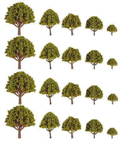 OUNONA 20 Stück Modellbau Landschaftsbäume 3-8 cm Grün - Perfekt Für Modelllandschaften Und Garten Dekoration