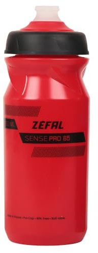 ZEFAL Sense Pro - Bidon/gourde à eau vélo/sport 650 & 800 ml - Premium et Etanche, Mixte Adulte, Rouge/noir, 65 cl