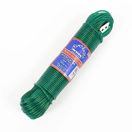 EVERLASTO Wyercentor Corde à Linge colorée avec Noyau en Acier Vert 3,5 mm d'épaisseur 20 m