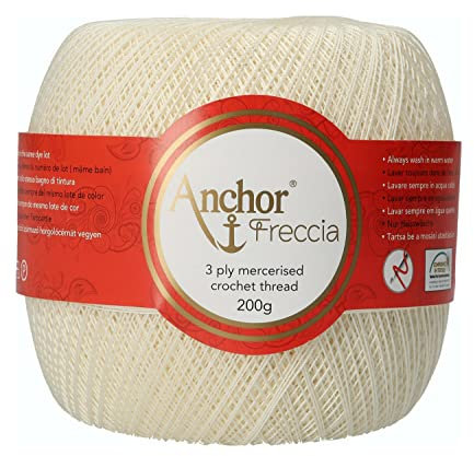 Anchor 4769016-06650 Häkelgarne, 100% Baumwolle, 6650, Stärke 16, 265 Gramm