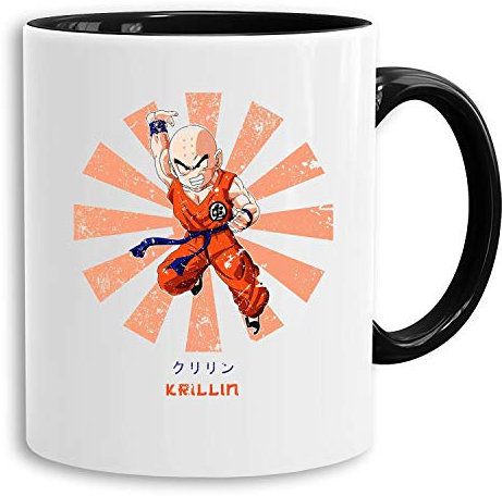 Krillin Star - vaso cafetera regalo Mug Son Ruffy Luffy Zoro Saitama One Dragon Master Goku Ball Vegeta Roshi Piece Db, Farbe2:Blanco