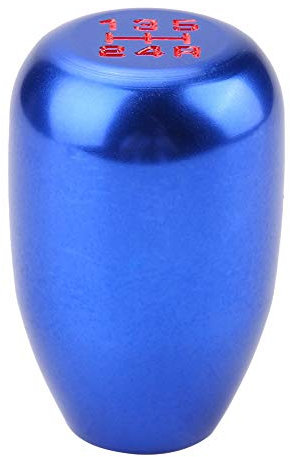 Gorgeri 5-Gang-Schalthebel für das Auto, Schaltknauf für den manuellen Schalthebel Stick Shifter Lever Stick mit 3 Adaptern 8/10/12 mm(Blau)