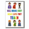Cheeky Chops Dankeskarte, Superheld, Lehrer, Kindergarten, Krankenschwester, Arzt, Tagesmutter K21, vollfarbig