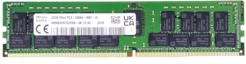 Timetec M393A4K40CB2-CTD - Modulo di memoria RAM per server RDIMM a 288 pin, 32 GB, DDR4, 2666 MHz, PC4-21300, ECC, 1,2 V, CL19, 2Rx4, 2 GB, doppio rango
