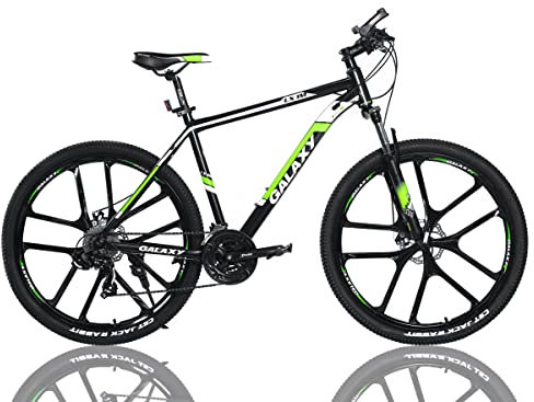 LEONX Galaxy 27.5 inch Mountain Bike Aluminium Alloy MTB Suspension Mens Bicycle with Magnesium Integrated Wheels 24 Gears Dual Disc Brake Hydraulic Lock Fork & Hidden Cable for Adults Bikes
