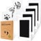 Handabdruck und Fußabdruck Baby Abdruckset - 4pcs Handabdruck Baby Tintenloses Stempelkissen - Baby Fussabdruck Set, Hand Abdruckset - Abdruckset Baby Geschenk - Pfotenabdruck Set Hund (Jet Black)