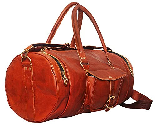 ALASKA EXPORTS Harvey Reisetasche aus echtem Leder, Unisex, Braun, braun, 21'' INCH,