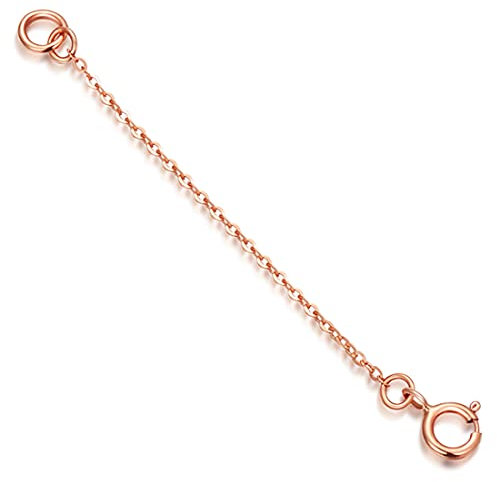 SISGEM 14 ct Gold Chain Extender for Necklace, Rose Gold Bracelet Extender Necklace Extension, for Collar Choker Anklet (Length: 4)