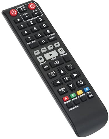 AK59-00167A Replacement Remote Control Fit for Samsung Blu-ray Player BD-J7500/ZA BD-J7500/Z BD-J6300 BD-J6300/ZA BD-JM63 BD-JM63C BD-F6500 BD-F7500 BD-F6500/XU BD-F7500/XU UBD-K8500 UBD-K8500/ZA