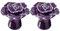 CLISPEED Schminkschublade 2Pcs Keramikblume Ziehen Rosenzuggriff Griff Blumen Rosen- Türkn? Küchenschrank Schrank Schubladengriffe Hausm?bel Vorr?te Lila Lila Schranktürgriffe