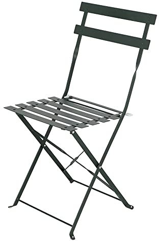 Rivanto® Gartenstuhl im Bistro-Design, Klappstuhl mit Stahlgestell, Sitzfläche 41 x 45,5 cm, Höhe 82,5 cm