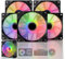 DS 6Pack 120MM LED ARGB Cooling Fans with controller for PC Cases, CPU Coolers, Water Cooling Radiators System (Compatible with ASUS Aura Sync or MSI Mystic Control, RGB Computer Fan, E Series)