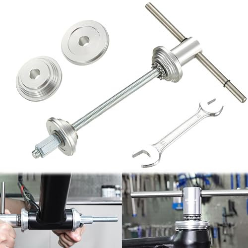 QSLKI Fahrradlager Stanzwerkzeug, freie Zange, Griffe aus rostfreiem Stahl, Aluminium aus rostfreiem Stahl, Tretlagersatz Zubehör, Fahrradschalensatz Montagewerkzeug