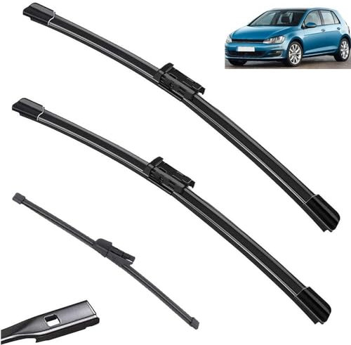 Juego de escobillas limpiaparabrisas delanteras y traseras compatible con VW Golf 7 5G1 VII MK7 Variant 2012-2020 Alltrack Sportsvan GTE GTD GTI R Parabrisas (Color : Front Rear, Size : LHD)