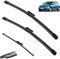 Juego de escobillas limpiaparabrisas delanteras y traseras compatible con VW Golf 7 5G1 VII MK7 Variant 2012-2020 Alltrack Sportsvan GTE GTD GTI R Parabrisas (Color : Front Rear, Size : LHD)