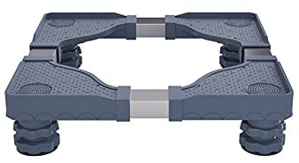 Waschmaschinensockel, universal, verstellbar, Kühlschrank-Halterung, Länge 50–62 cm, Breite 47–59 cm, Waschmaschinensockel und Rahmen, Stent für Geschirrspüler, Eisbereiter (H: 10–12 cm) (blau) (