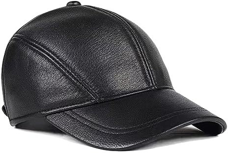 Unisex Klassische Leder Baseball Cap Sports Outdoor Basecap Kappe Schirmmütze Herbst Winter Baseballmütze