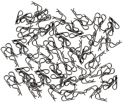 100PCS Schwarze Universal RC Auto Karosserie Pin R-Typ Clips Kompatibel mit 1/10 Maßstab Redcat HPI Himoto HSP ExceedRC Car Truck Buggy
