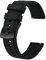 BISONSTRAP Flexible Bracelet Montre en Silicone 22mm, Bracelet pour Homme et Femme, Bracelets Connectée en Caoutchouc, Noir avec Boucle Noire