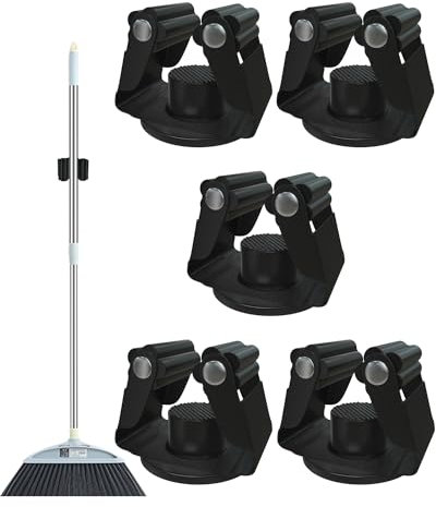 FYWZ Magnetischer Besenhalter, Stahl-Mopp-Halterung, ohne Bohren, magnetische Halterung für Garagenwerkzeuge, rutschfeste Utility-Halterung für Garage, Küche, Wäschewerkzeuge, Organizer und Verwaltung