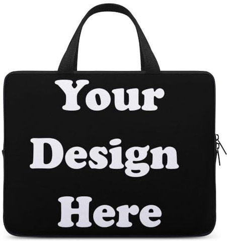 Custodia Per Laptop Personalizzata Con Maniglia,Design Personalizzato La Tua Borsa Per Laptop Con Logo Con Testo Fotografico,Borsa Per Computer Antiurto Impermeabile Da 10-17 Pollici Per Lavoro Aziend