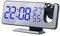 Zerodeko 2 Sätze LED-Projektionswecker WLAN-Thermometer Innenfeuchtigkeitsmesser Hygrometer Radio LED-Bildschirm Projektionsuhr Digitale wetterstation Großer Bildschirm Elektronische Uhr