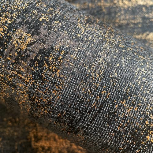 Zeeko Black Gold Vintage Metallic Wallpaper, 17.3x236 inches