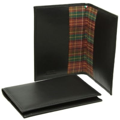 Old Angler Porta Passaporto in Pelle Nero | Made in Italy | Compatto e Elegante | Protezione per Passaporto e Documenti