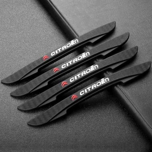 VTEQIOPF 4pcs protecteurs Bord Porte Voiture, pour Citroen C1 C2 C3 C4 C5, protecteurs de Bord Porte Haute qualité, Caoutchouc Noir