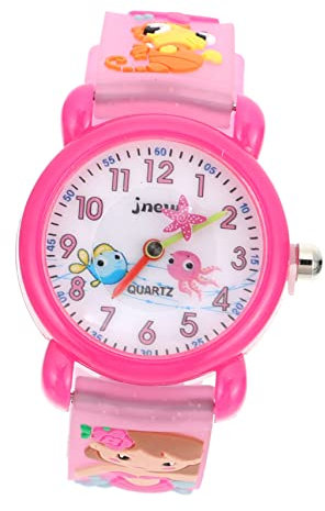 LIFKOME Schöne Cartoon Kinderuhr Junge Mädchen wasserdichte Uhr Cartoon Quarzuhr Meerjungfrau Muster Armbanduhr Mit Verstellbarem Band Für Mädchen Schule Alltag Geburtstagsfeier