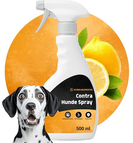 Panteer Schädlingsmeister Contra Hunde Spray - 500ml - Hundeschreck Spray mit Eukalyptus - Anti Urin Spray Hund mit LANGZEITWIRKUNG für Innen - und Außenbereiche - Hunde vertreiben - Anti Hunde