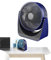 Ventilador de escritorio compacto, 5 velocidades ajustables – Ventilador de mesa – Ventilador circular potente y portátil para interiores, exteriores, viajes, hogar, oficina y coche,