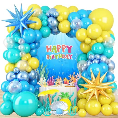Geburtstags Ocean Luftballons Bogen Girlanden Set Ozean Latexballons Folienballons Party Dekorationen Party Zubehör