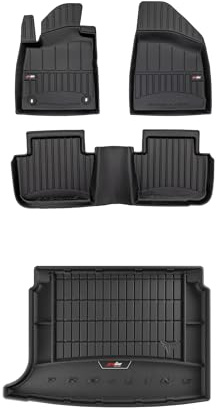 FROGUM ProLine 3D Un Juego de Alfombrillas de Goma para Coche y cubeta Maletero con Logo Alfombras para MG 4 Desde 2022| Los Bordes más Altos