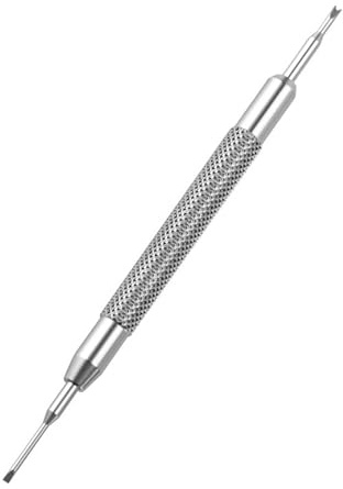 Präzises Uhrenwerkzeug, doppelseitiger Schraubendreher, austauschbare 1,2 mm V-Spitze, 1,0 mm flache Köpfe für Uhrmacher, Juweliere, Hobbyisten, widerstandsfähiges Uhren-Reparatur-Set