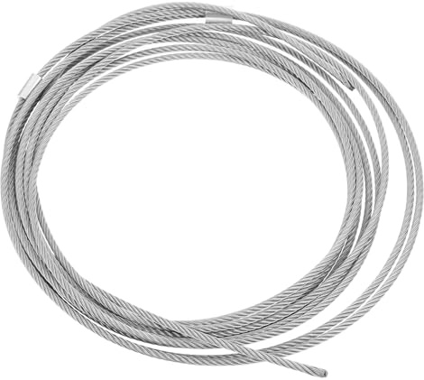 Alipis Câble de Porte de Garage Fil Acier Argenté Résistant en Acier Robuste pour Remplacement Sécurisé pour Levage et Baisse, Longueur Adaptée