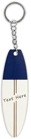 Dinikally Porte-clés personnalisé avec nom de planche de surf - Cadeau pour les amateurs de surf