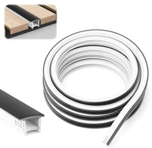 LED Silikon Profil Schwarz, 10M 12x12mm Flexibles Streifen Diffusor Kanal | Strip Abdeckung für Akustikpaneele Decke Schrank IP65 Wasserdicht Homogene Lichtverteilung Neon Effekt (Ohne LED-Streifen)