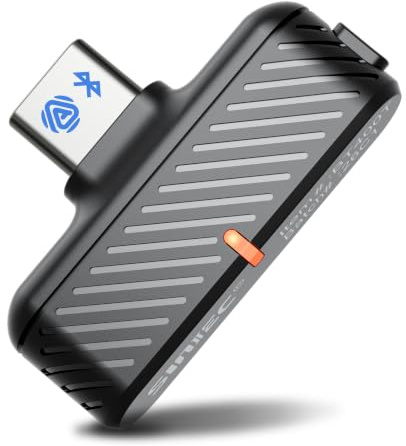 Auracast Transmitter Bluetooth Audio Adapter mit aptX, LE Audio/LC3 USB-C | 2 Modi Dongle für Unbegrenzt Viele Auracast Kopfhörer & Lautsprecher kompatibel mit PC/Mac/PS5/Smartphone/iPhone15+/Tablet