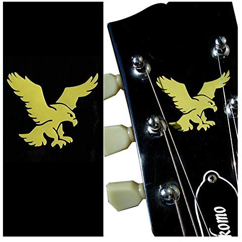 Inlay Sticker für Gitarren & Bass - Jerry Garcia (Grateful Dead) Wolf Eagle - Gold, B-188GA-GD