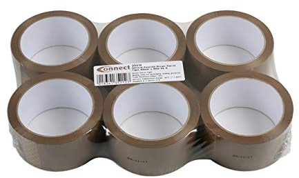 Connect 35212 General Purpose Brown Parcel Tape 48mm x 66m 6pc