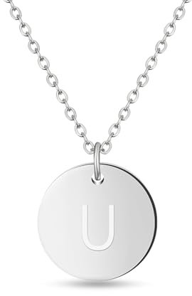 GD GOOD.designs Initialen Halskette Frauen Mädchen mit Gravur U Ursula Ulrike Ute UNA Uljana Uta Ulla Uma Undine Umay Ulrika Urszula Ulyana Umi Ursel Urwa - Valentinstag-Geschenk für Sie und Ihn