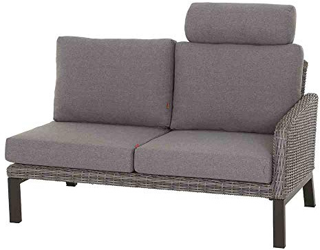 Siena Garden 2er Sofa Links Bellani anthrazit