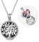 SOULMEET Silber Medaillon Halskette die Bilder 925 Baum Medaillon Schmuck Geschenk für Frauen Mädchen Familienmitglieder hält