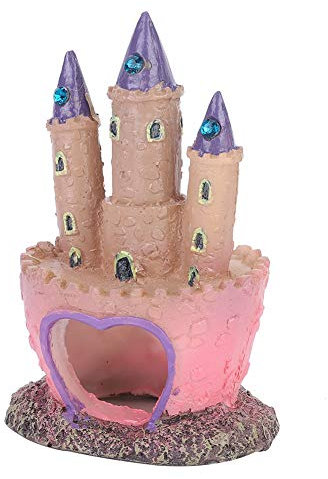 YOUTHINK Aquarium Dekorationen Harz Simulierte Cartoon Schloss Form Ornamente Landschaft Dekoration für Aquarium Fisch Reptilien Tank
