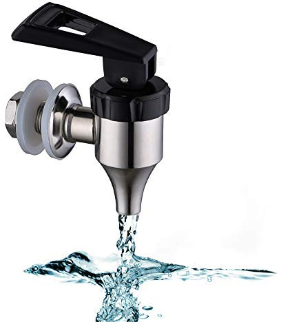 finoki Zapfhahn Auslaufhahn – Wasserhahn Drehzapfhahn für Getränkespender,304Edelstahl&Tropffrei(FürGartenparty Oktoberfest Haushaltsbar)