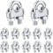 Morsetti per Cavo Acciaio, Morsetti Serracavo in Acciaio Inox, Clip per Cavi, Funi Metalliche, Cavo, Tenda, Palestra, Stendibiancheria - 12 Pz/M6