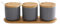 OnePine Set di 3 Zuccheriera in Ceramica, 260ml Contenitore per spezie barattoli spezie Rotonda con Coperchio e Cucchiaio, Design Elegante, per Casa e Cucina