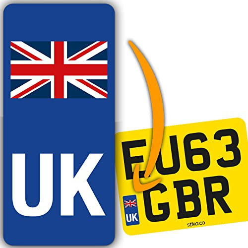 stika.co Pack of 4 Long-Lasting, Weatherproof Motorcycle Number Plate Stickers: Vibrant Colors, Waterproof Design, Easy Application, 51mm x 23mm Size