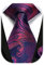 HISDERN Herren Paisley Krawatte Einstecktuch Hochzeit Party Krawatte & Einstecktuch Set für Klassisches Business (Einheitsgröße, Lila/Burgund)